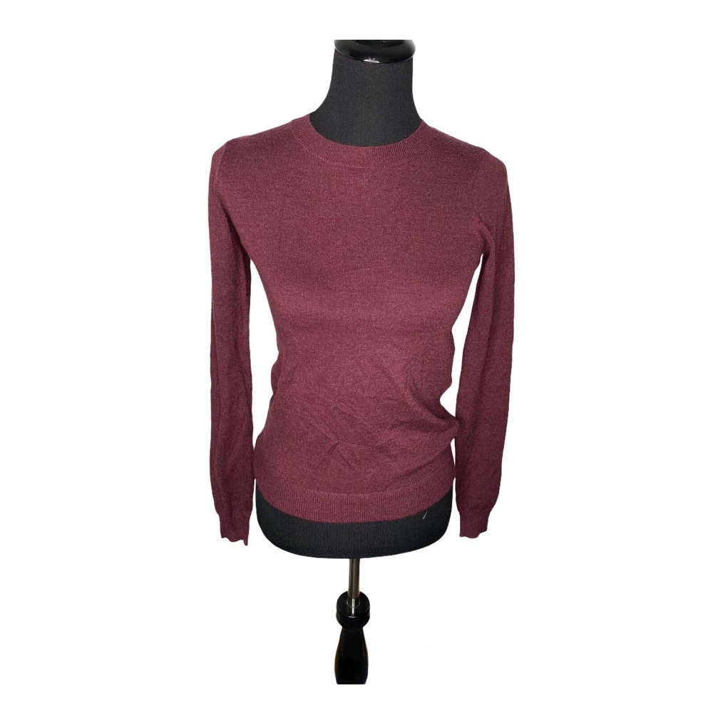 Planet Gold‎ Womens SMALL Windsor Wine Mock Neck Long Sleeve Pullover Sweater